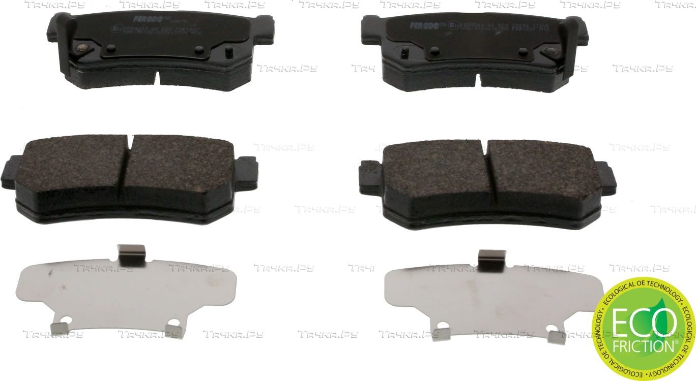 Тормозные колодки Ferodo Premier Eco Friction задние для SsangYong Rodius II 2013-2026. Артикул FDB1937