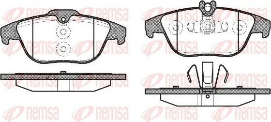 Тормозные колодки Remsa задние для Mercedes-Benz GLK-Класс I (X204) 2008-2015. Артикул 1305.20