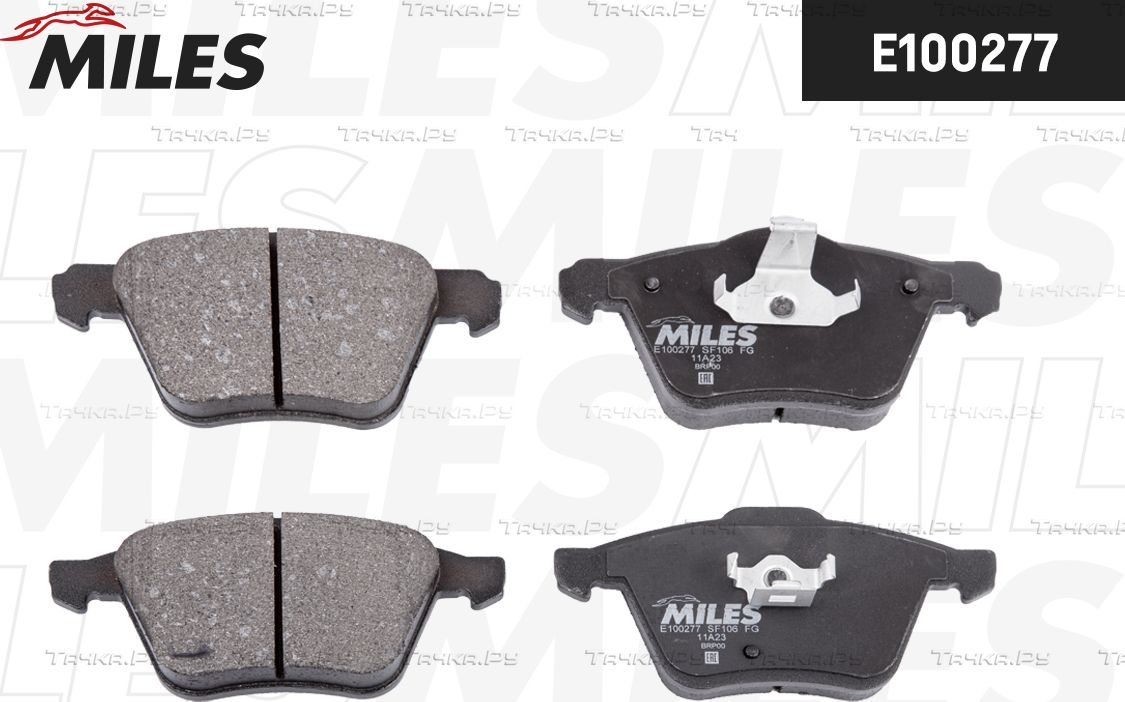 Тормозные колодки Miles (Semi-Metallic) передние для Volvo XC90 I 2002-2014. Артикул E100277