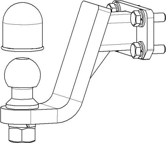 Фаркоп Oris (ранее Bosal) для Haval H9 2014-2026. Артикул 8006-E