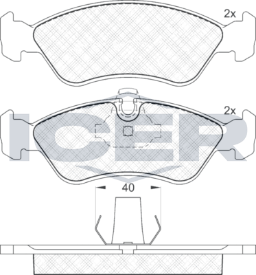 Тормозные колодки Icer. Артикул 181152
