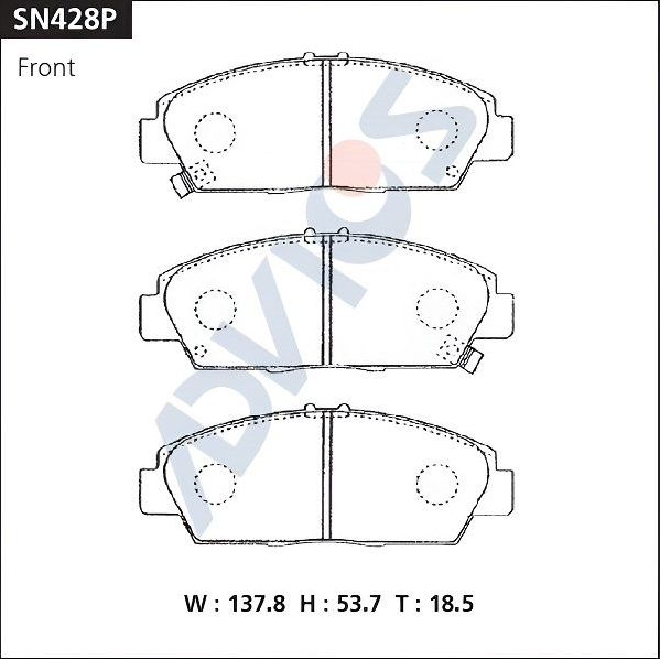 Тормозные колодки Advics. Артикул SN428P