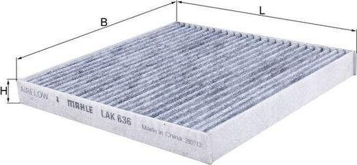 Салонный фильтр Mahle. Артикул LAK 636
