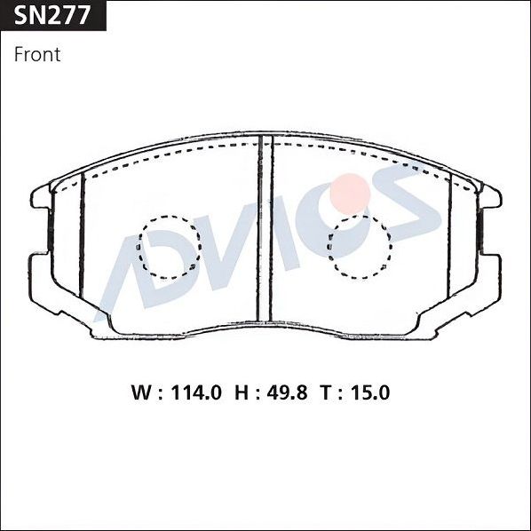 Тормозные колодки Advics. Артикул SN277
