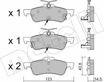 Тормозные колодки Metelli. Артикул 22-0556-2