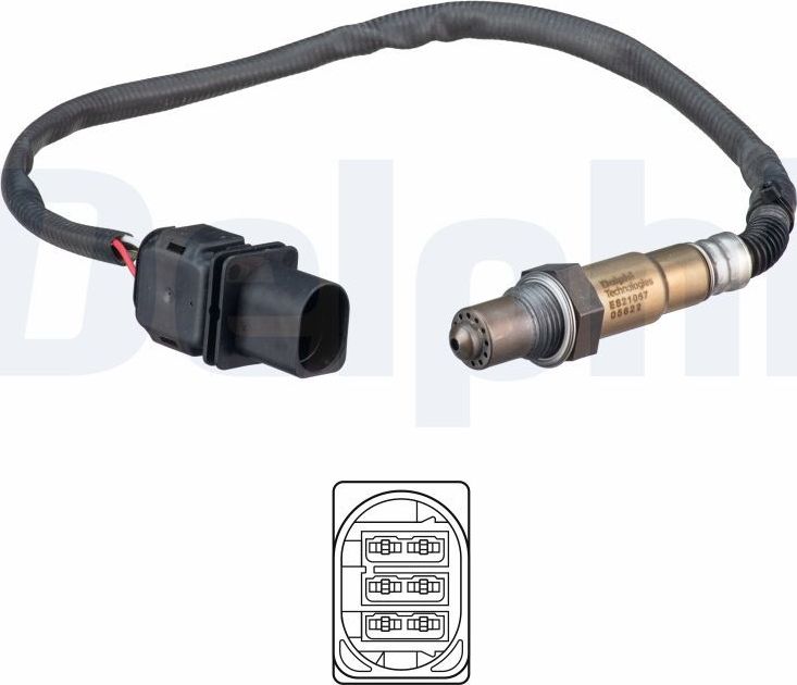 Лямбда-зонд (кислородный датчик) Delphi. Артикул ES21067-12B1