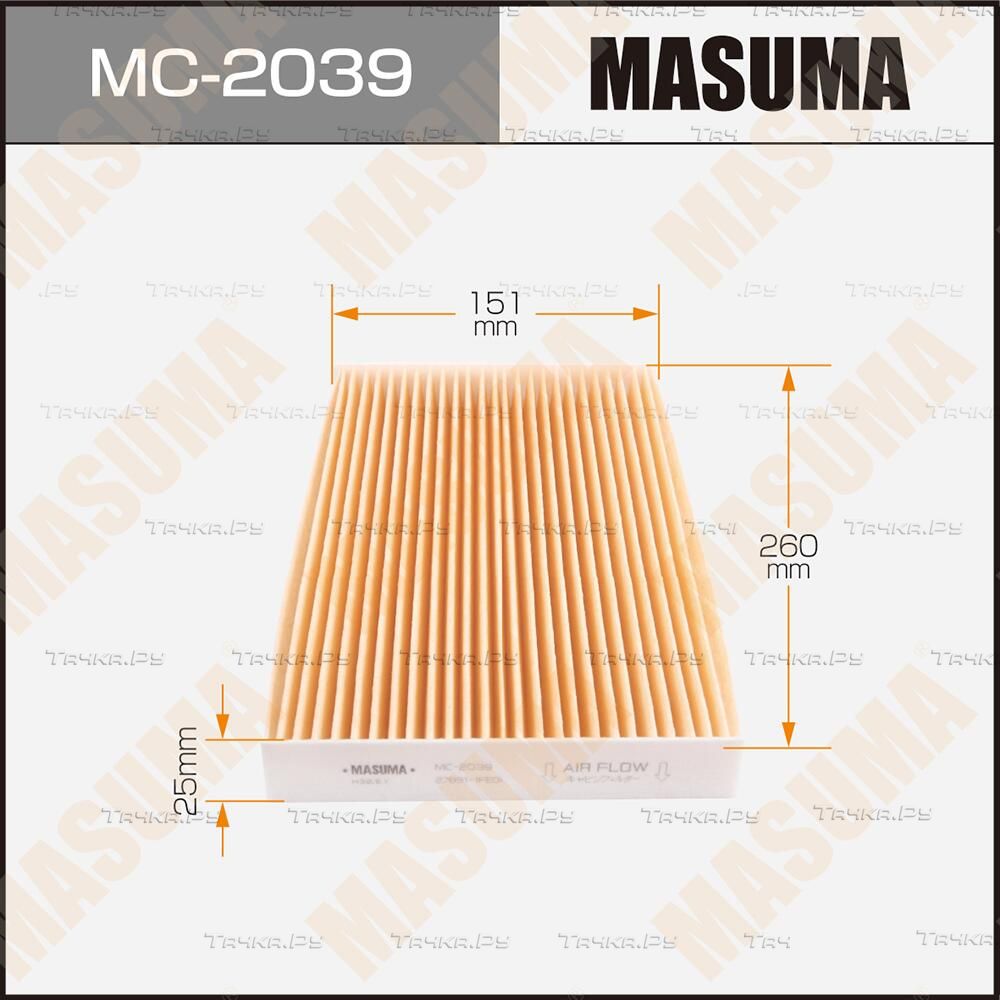 Салонный фильтр Masuma для Nissan Leaf I (ZE0/AZE0) 2010-2017. Артикул MC-2039