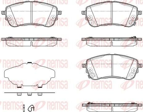 Тормозные колодки Remsa передние для Toyota Corolla E210 2019-2026. Артикул 1858.12