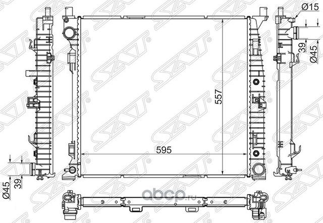РАДИАТОР MERCEDES M-CLASS W166 11-GL X166 12- MB0 (SAT). Артикул MB000511
