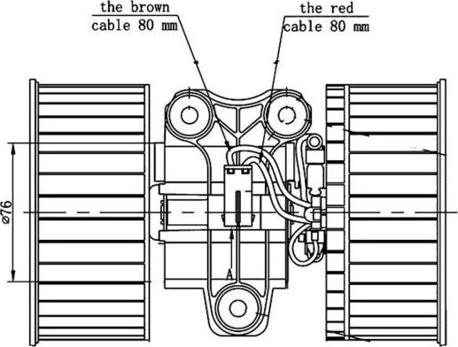 Вентилятор, мотор печки (отопителя) салона Mahle Behr. Артикул AB 81 000S