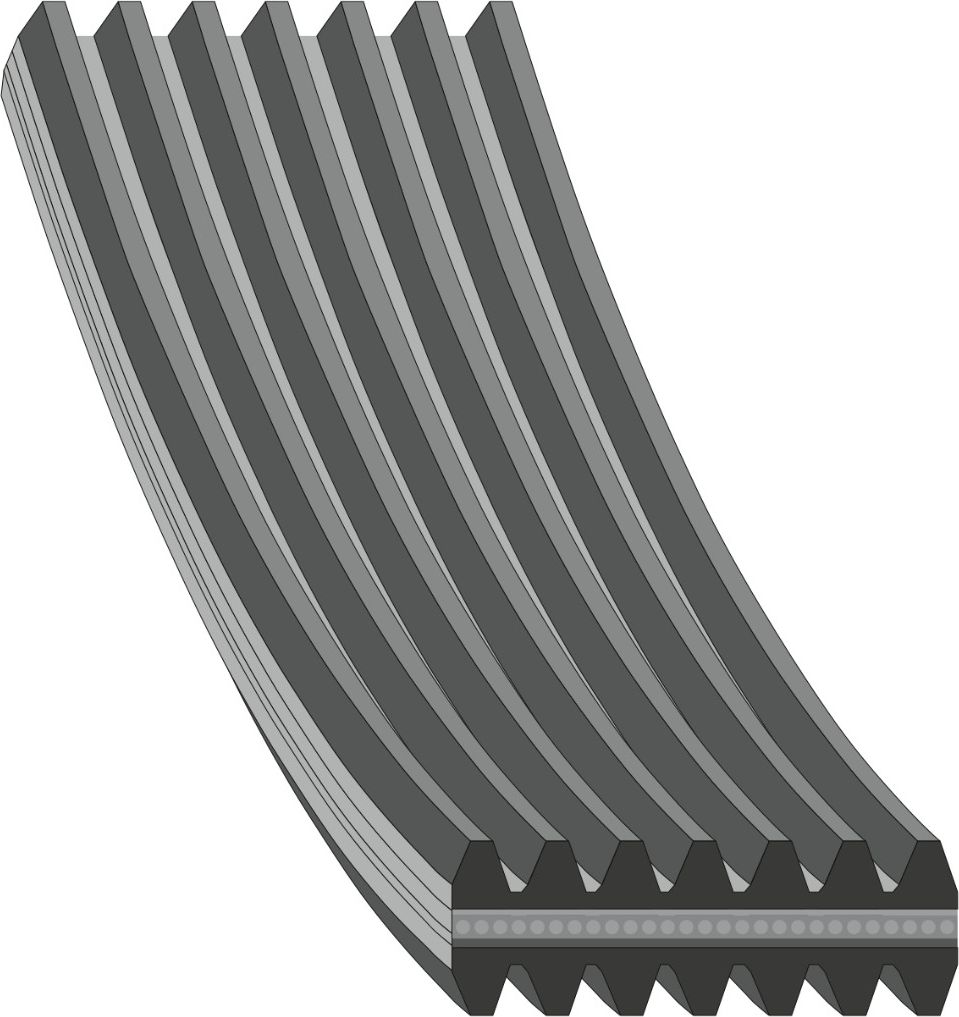 Приводной ремень поликлиновой Febi Bilstein (EPDM (Этилен-пропиленовый каучук)). Артикул 34464