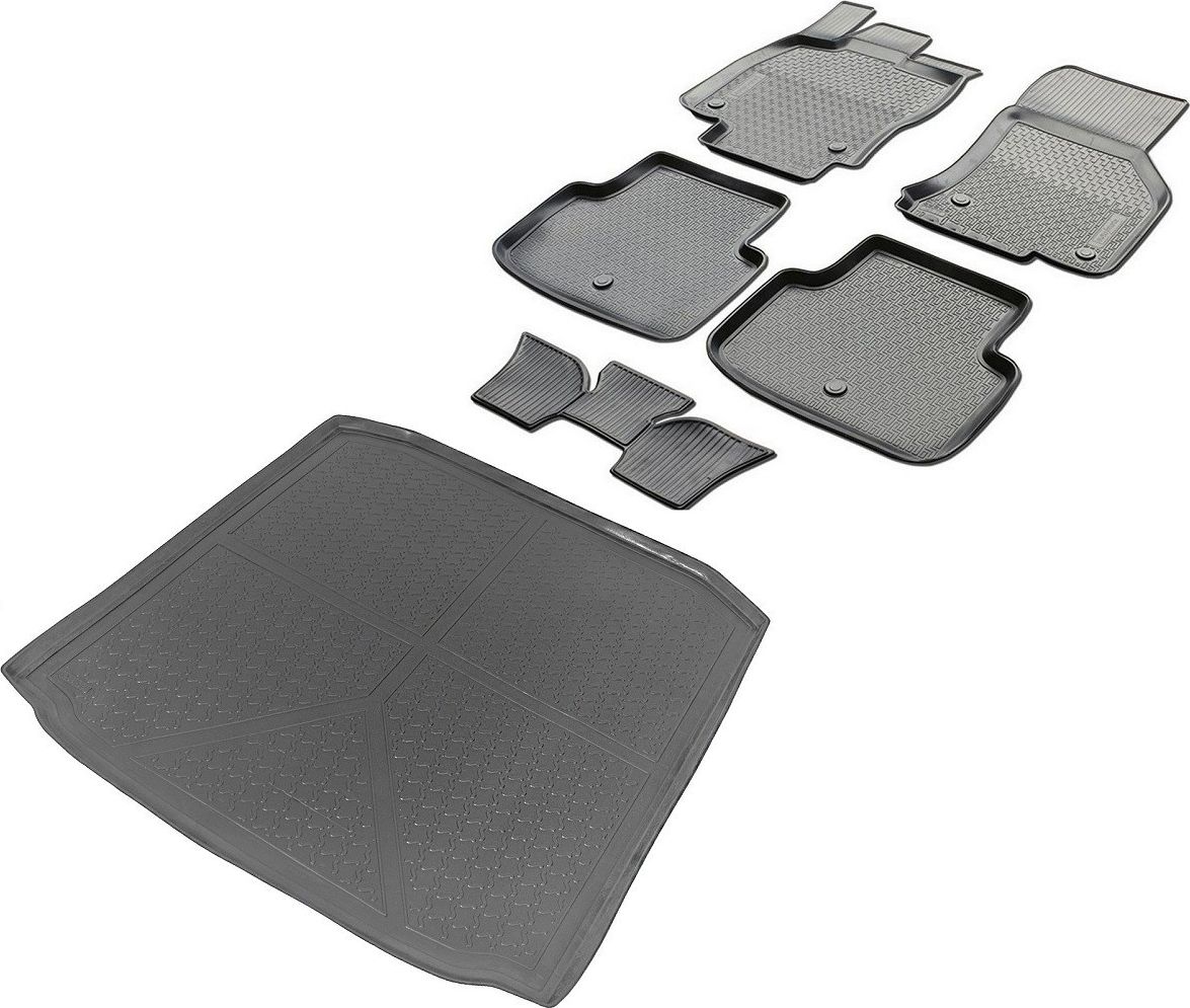 Комплект ковриков Rival для салона и багажника Skoda Octavia A7 лифтбек 2013-2019. Артикул K15101001-4