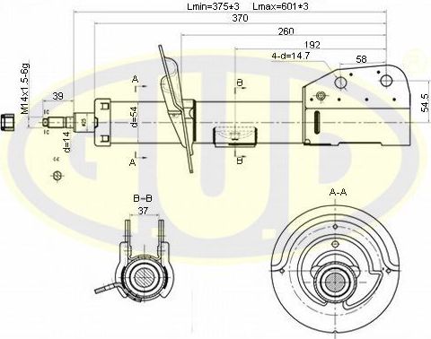 Амортизатор G.U.D.. Артикул GSA777002