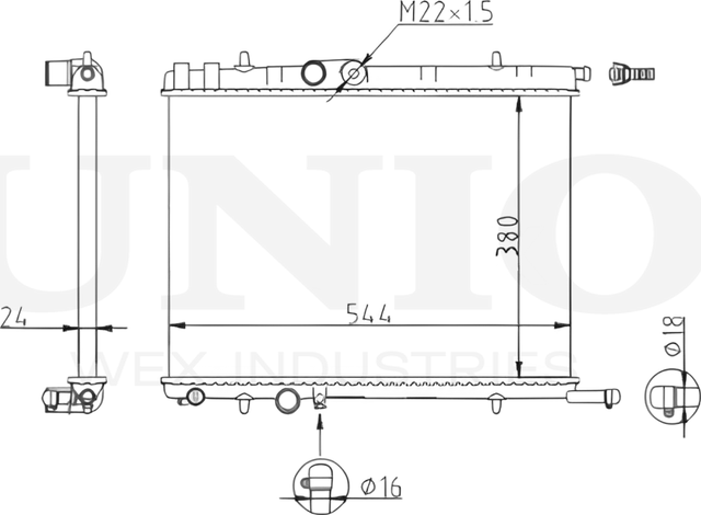 Радиатор двигателя (Unio). Артикул RAD-10066