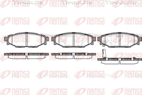 Тормозные колодки Remsa задние для Subaru Legacy V 2009-2014. Артикул 1136.01