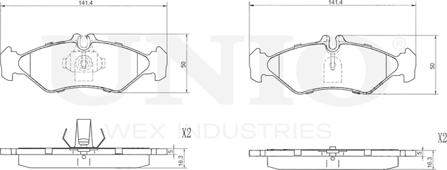 Колодки тормозные дисковые, комплект (Unio). Артикул BRP-20136