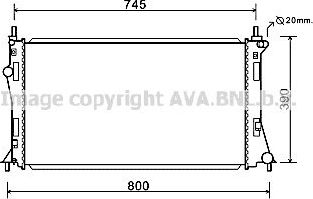 Радиатор охлаждения двигателя AVA для Mazda 5 II (CW) 2010-2015. Артикул MZ2249