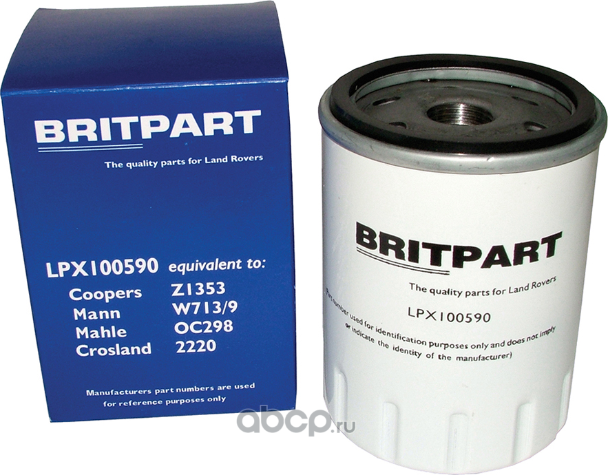фильтр масляный полнопоточный td5 e Britpart. Артикул LPX100590