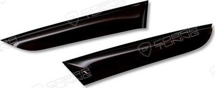 Дефлекторы Cobra Tuning для окон на третью часть (c хром. молдингом) Mitsubishi Outlander III 2012-2024. Артикул M43712(3)CR