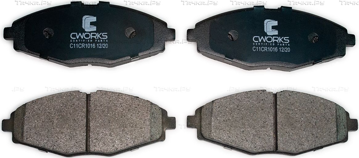 Тормозные колодки Cworks передние для Chevrolet Spark II 2005-2010. Артикул C11CR1016
