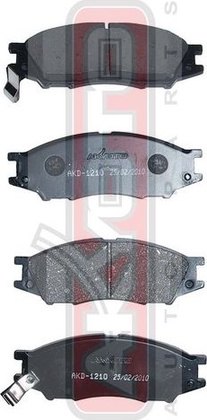 Тормозные колодки Akyoto Packing AKYOTO. Артикул AKD-1210