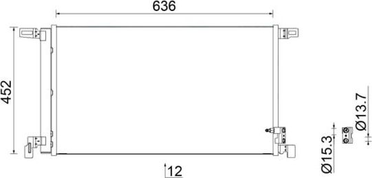Радиатор кондиционера (конденсатор) Mahle Behr. Артикул AC 952 000S