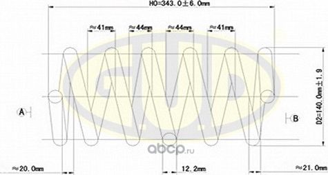Пружина подвески G.U.D.. Артикул GCS037210