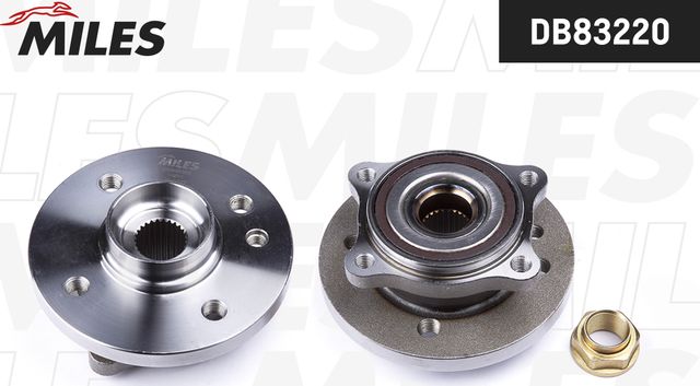 Ступица колеса с интегрированным подшипником Miles передняя правая/левая для MINI Hatch I ((R50, R53) 2001-2006. Артикул DB83220