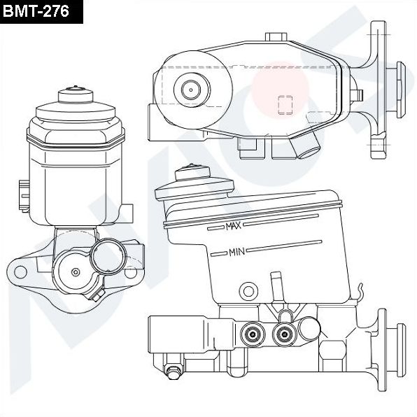 Тормозной цилиндр главный Advics (алюминий) для Toyota Town Ace IV 1996-2001. Артикул BMT-276