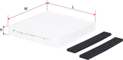 Салонный фильтр Sakura. Артикул CA-1801