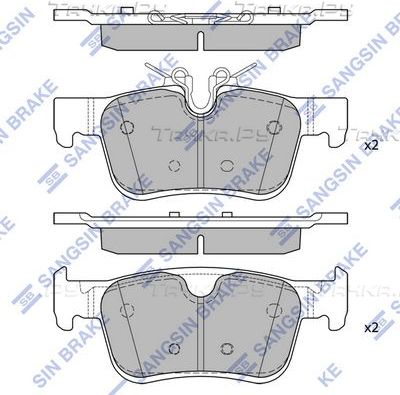 Тормозные колодки Sangsin Hi-Q задние для Volvo V90 II 2016-2026. Артикул SP1938