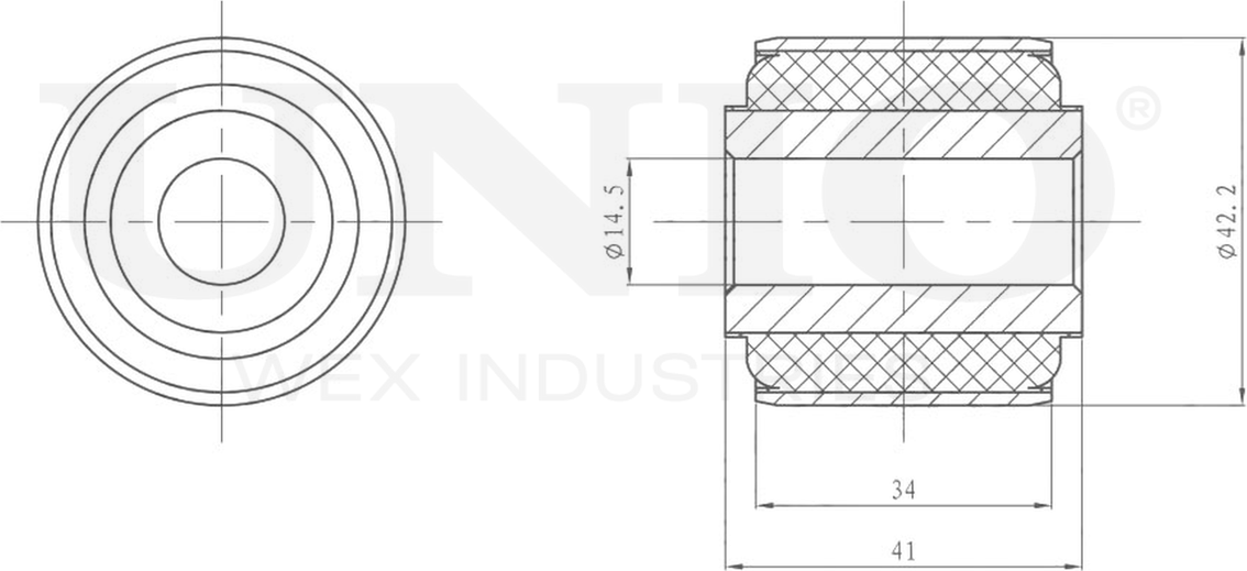 Сайлентблок реактивной тяги (Unio). Артикул RMP-20215