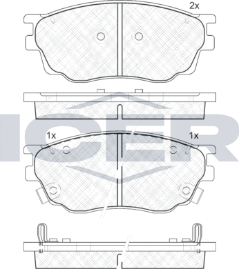 Тормозные колодки Icer. Артикул 181542