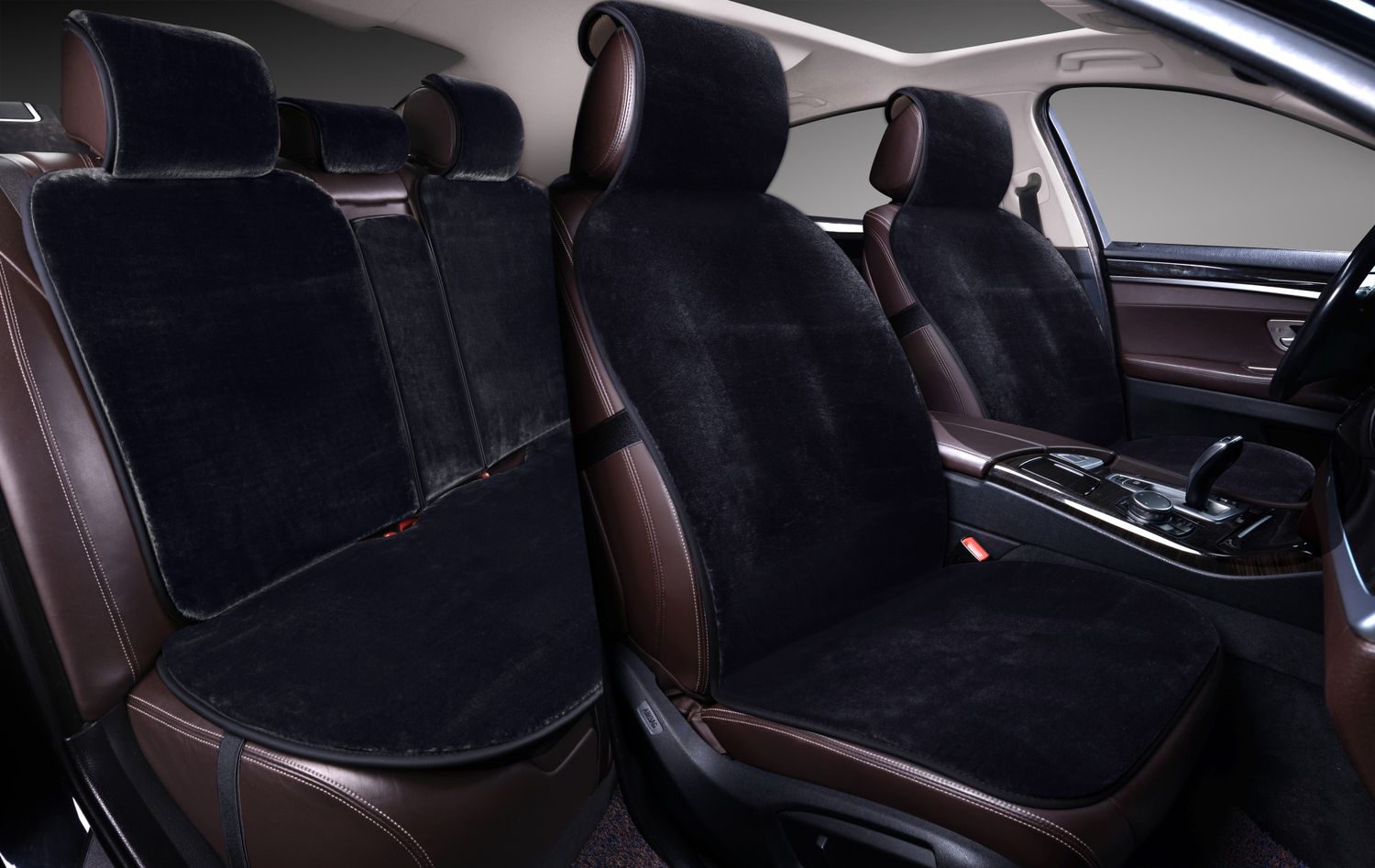 Накидки PSV Mutton искусственный мех 145х55, цвет Темно-серый. Артикул 133480