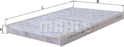 Салонный фильтр Mahle. Артикул LAK 1574