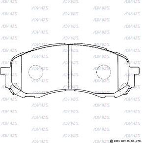 Тормозные колодки Advics передние для Subaru Impreza III 2008-2014. Артикул SN914