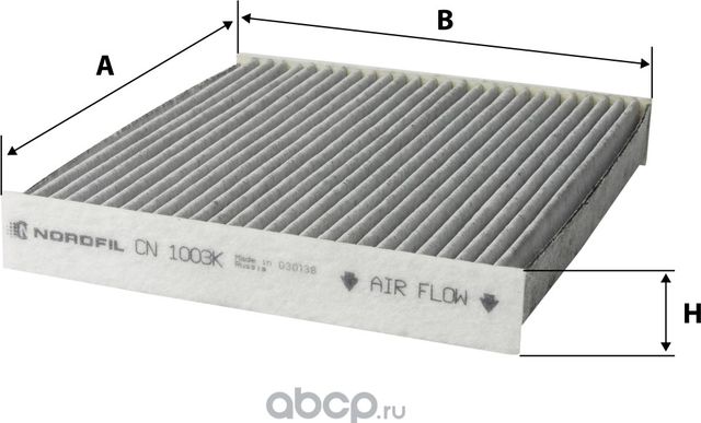 Фильтр салона угольный Toyota Alpard II  Auris I  II  Avensis III  Camry  Corolla  Highlander II  La (Nordfil). Артикул cn1003k