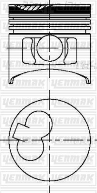 Поршень Yenmak для Mitsubishi L200 III 1996-2007. Артикул 31-04442-000