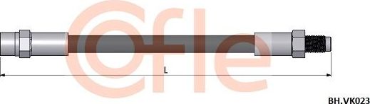 Тормозной шланг Cofle задний для Audi S2 I 1990-1996. Артикул 92.BH.VK023