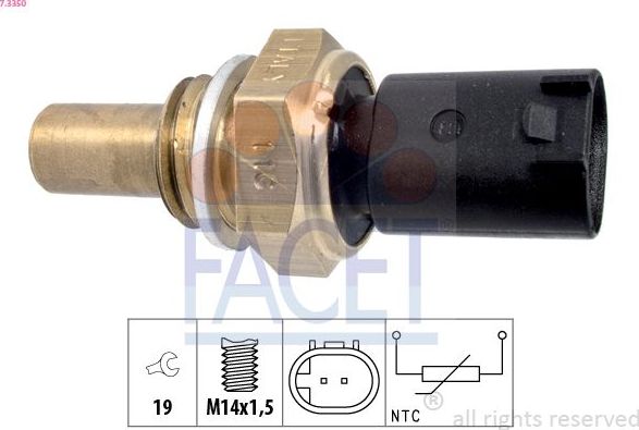 Датчик, температура масла Датчик, температура охл Facet Made in Italy - OE Equivalent. Артикул 7.3350