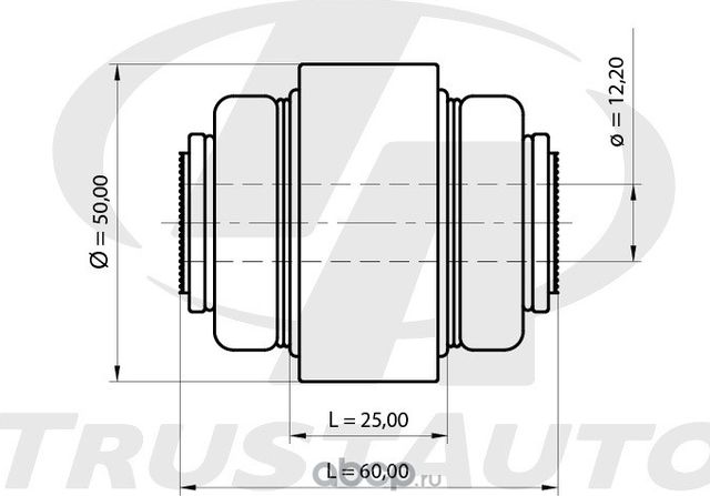 Сайлентблок плавающий ТА (Trustauto). Артикул SB7007033