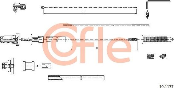 Трос газа Cofle. Артикул 92.10.1177