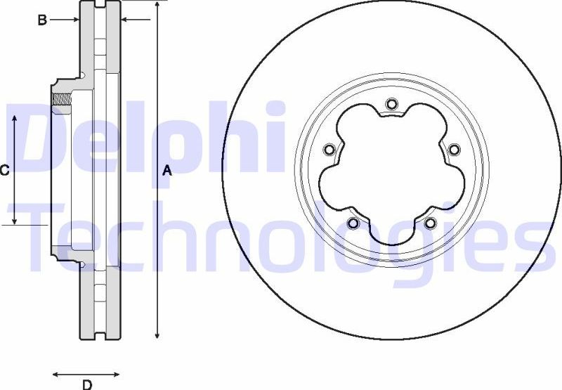 Тормозной диск Delphi. Артикул BG9150