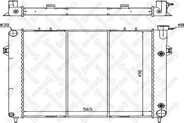 Радиатор охлаждения двигателя Stellox. Артикул 10-25614-SX