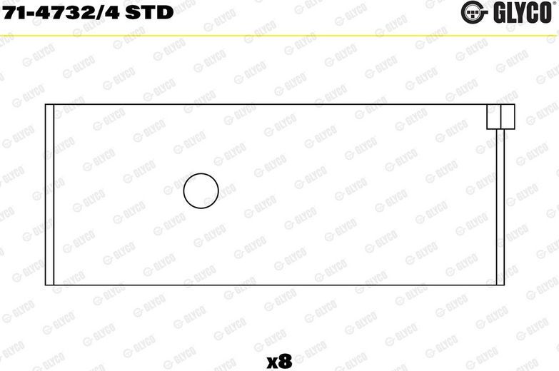 Вкладыши шатунные Glyco для Suzuki Grand Vitara II 1998-2003. Артикул 71-4732/4 STD