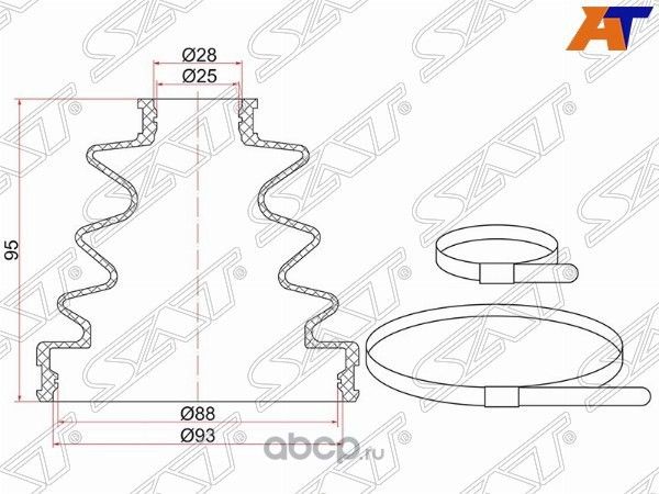 Пыльник шруса наружный TOYOTA Camry Gracia 2.5L, M (SAT). Артикул C1109