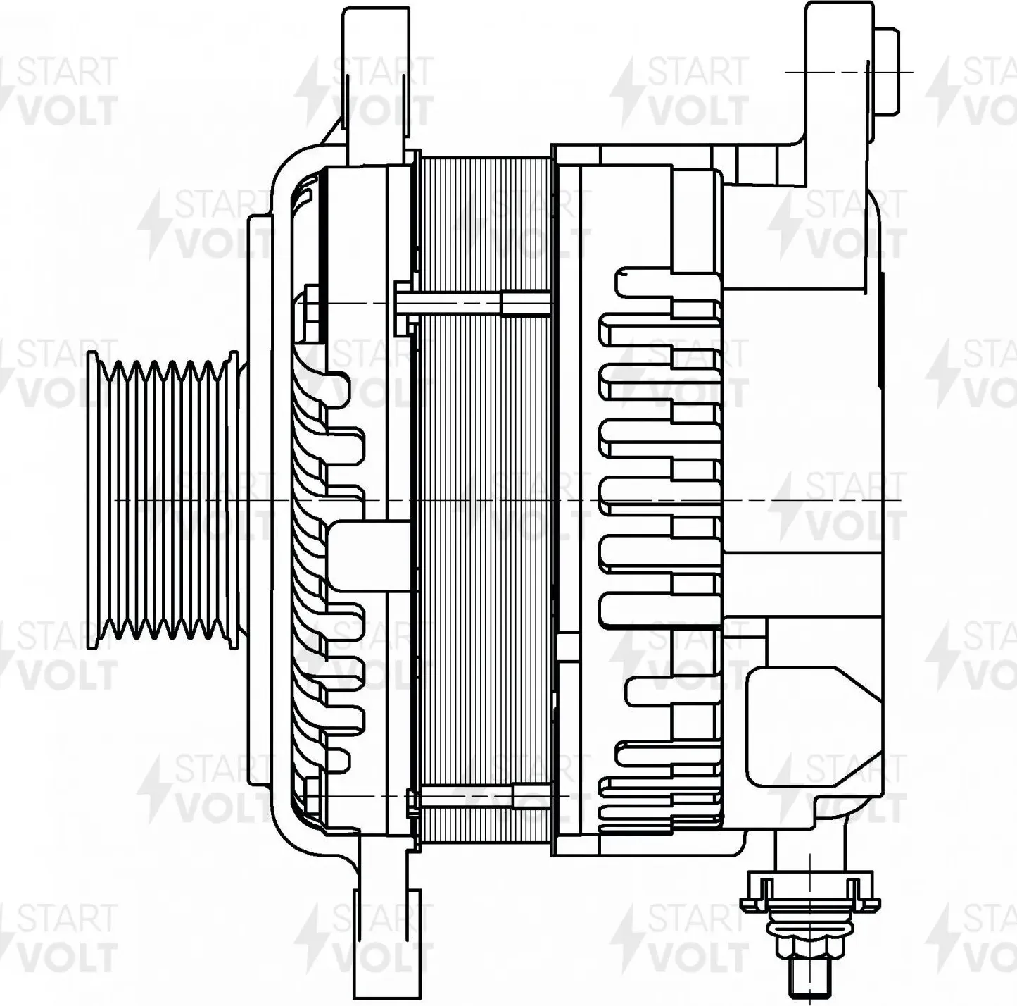 Генератор для а/м Nissan Teana J32 (08-) 2.5i/3.5i 130A (LG 1402) (Startvolt). Артикул lg-1402