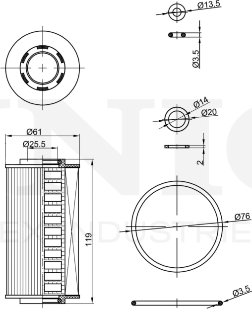 Фильтр масляный (Unio). Артикул FLT-20114