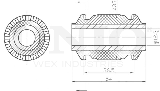 Сайлентблок рычага подвески (Unio). Артикул RMP-20603