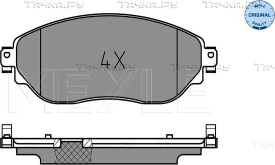 Тормозные колодки Meyle Original передние для Opel Vivaro B 2014-2018. Артикул 025 220 8718